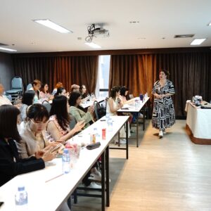 Cosmorama DMC representatives presenting Greece as a MICE destination to Thai tour operators during a TTAA event in Bangkok.